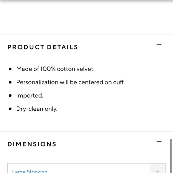 Pottery Barn Classic Velvet Large Stocking personalized with “Lauren” - Picture 7 of 7